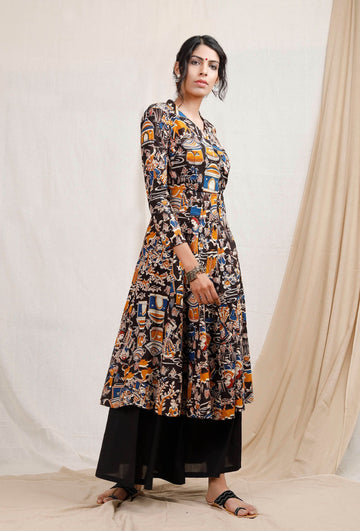 Block-printed traditional Indian kurta